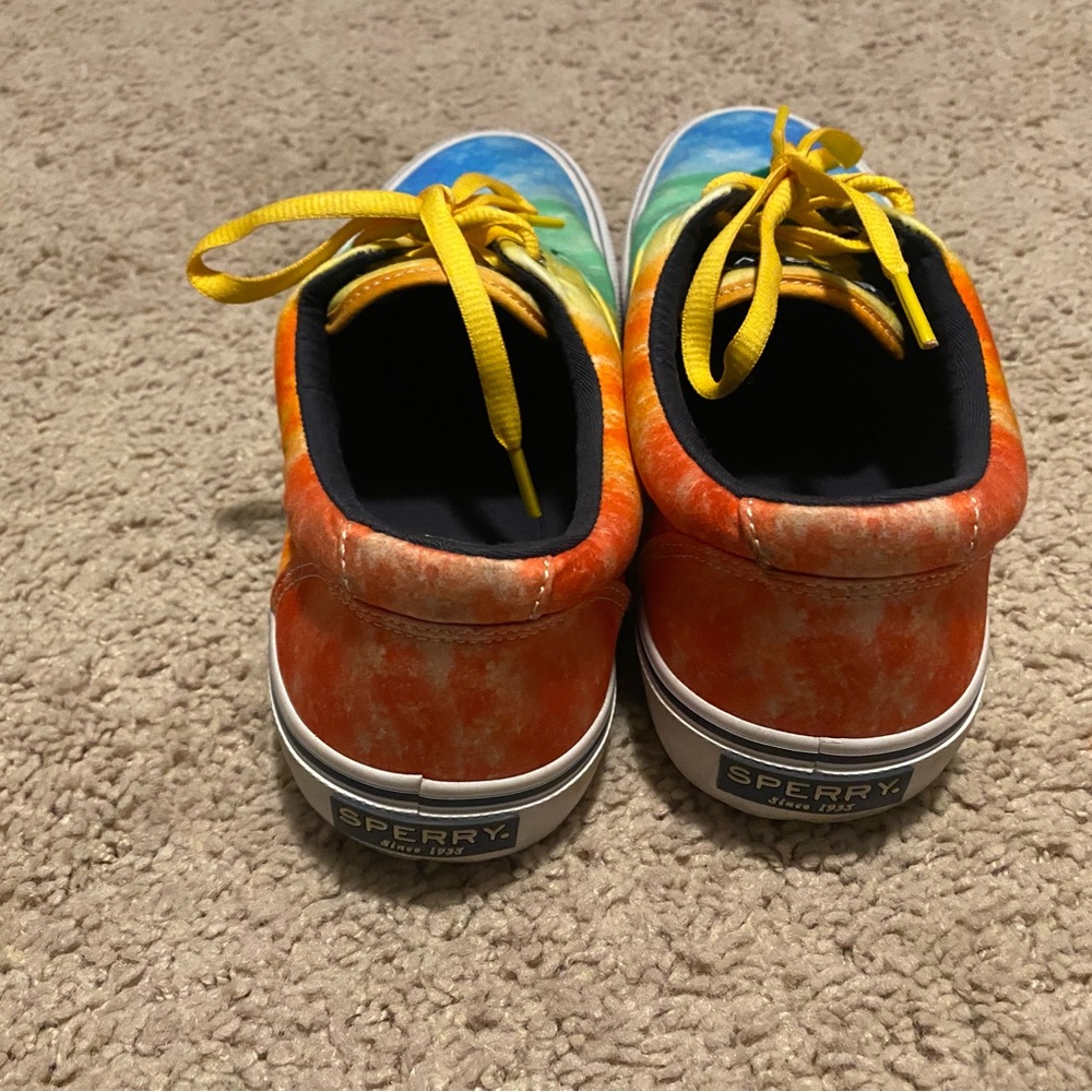 Sperry Multicolor Sneakers with Yellow Laces